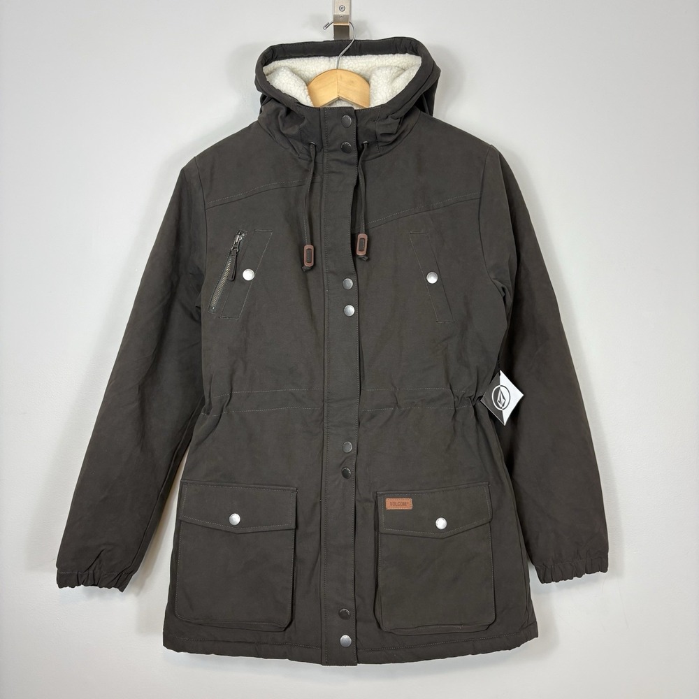 NWT Volcom Women's Everyday Parka Sz Large Brown